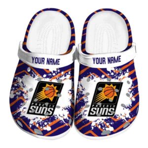 custom phoenix suns zigzag paint burst clog best selling