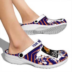 custom phoenix suns zigzag paint burst clog fashion forward