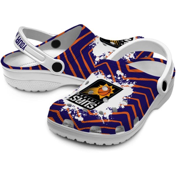 custom phoenix suns zigzag paint burst clog high quality