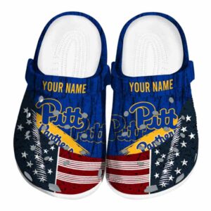 custom pittsburgh panthers star spangled side pattern clog best selling