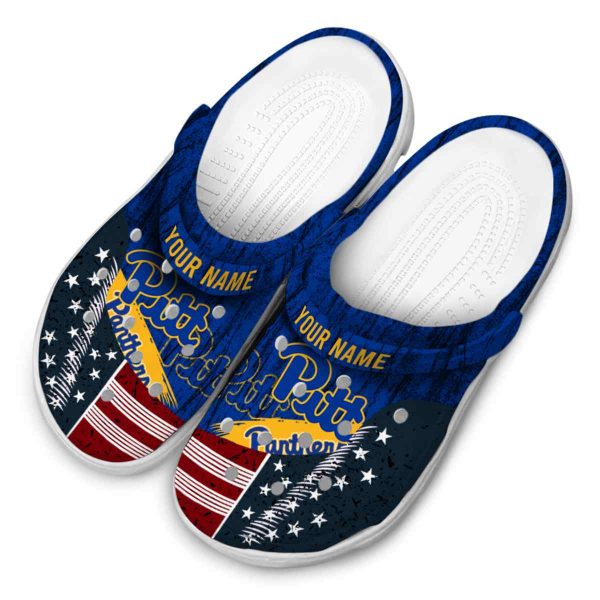 custom pittsburgh panthers star spangled side pattern clog latest model