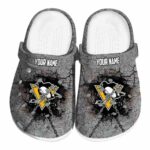 custom pittsburgh penguins cracked ground texture clog best selling