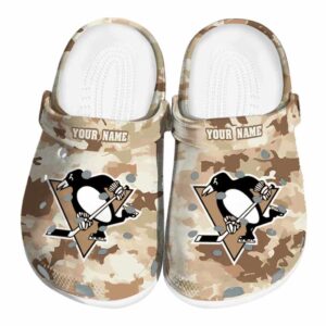 custom pittsburgh penguins desert camo clog best selling