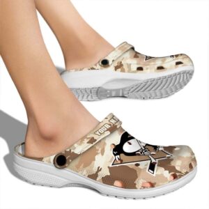custom pittsburgh penguins desert camo clog fashion forward