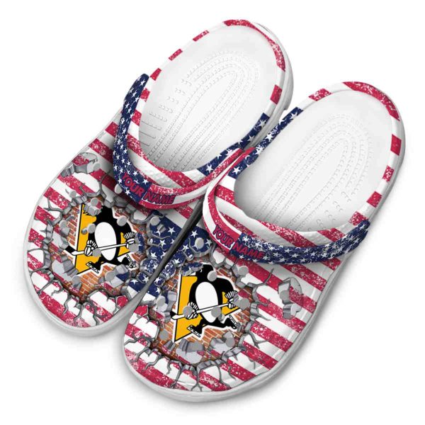 custom pittsburgh penguins freedom splinter clog latest model