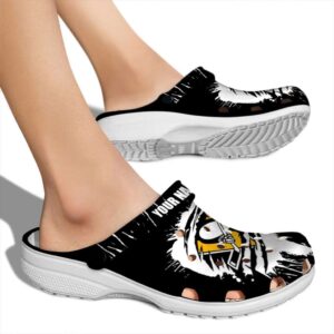 custom pittsburgh penguins splash motif background clog fashion forward