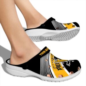 custom pittsburgh penguins vibrant dual tone clog fashion forward