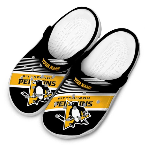 custom pittsburgh penguins vibrant dual tone clog latest model