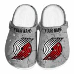 custom portland trail blazers cracked texture clog best selling
