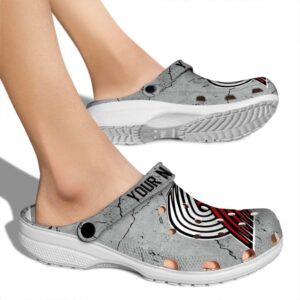 custom portland trail blazers cracked texture clog fashion forward