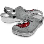 custom portland trail blazers cracked texture clog best selling