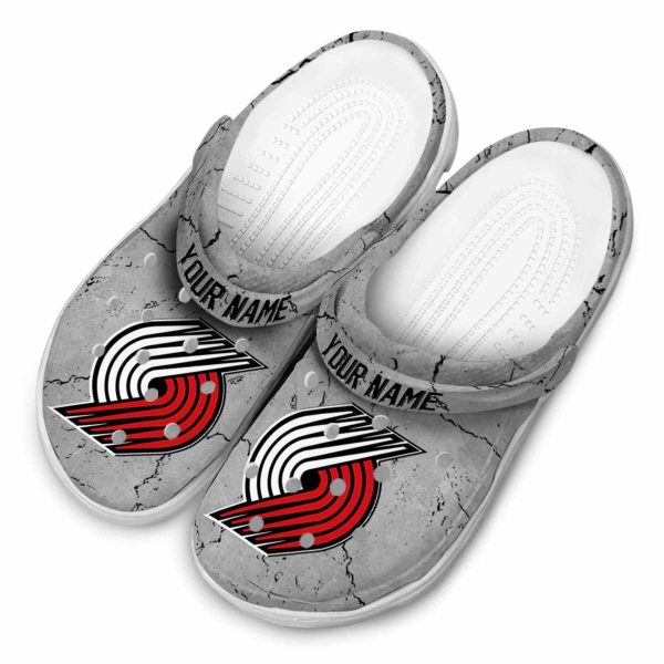 custom portland trail blazers cracked texture clog latest model