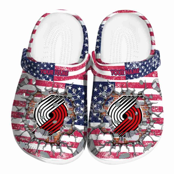 custom portland trail blazers freedom splinter clog best selling