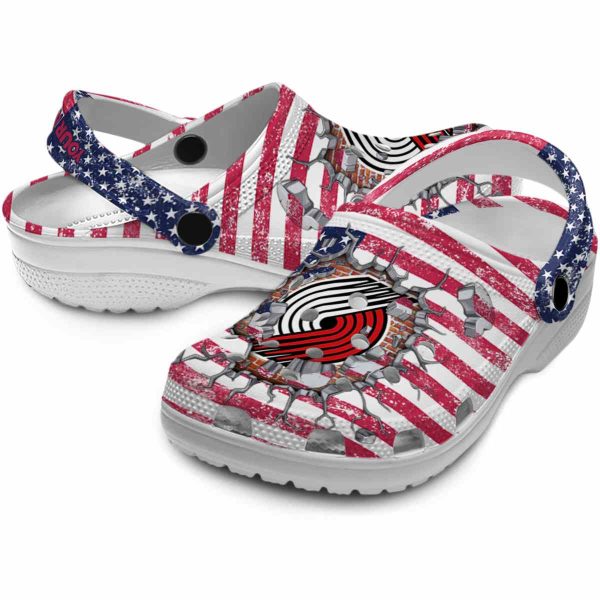 custom portland trail blazers freedom splinter clog high quality