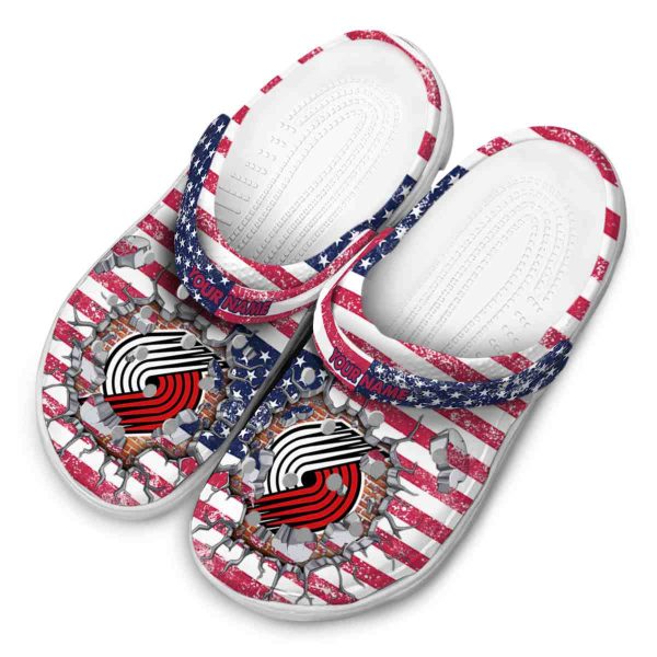 custom portland trail blazers freedom splinter clog latest model