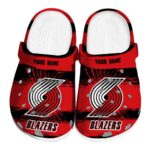 custom portland trail blazers paint splatter graphics clog best selling
