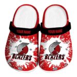 custom portland trail blazers splash art clog best selling