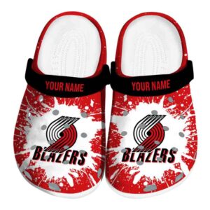 custom portland trail blazers splash art clog best selling