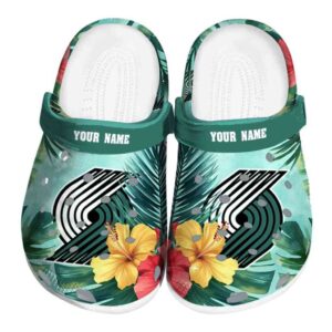 custom portland trail blazers tropical vibes clog best selling