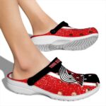 custom portland trail blazers vertical stripes clog best selling