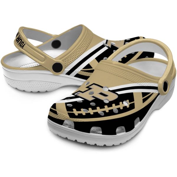 custom purdue boilermakers football motif clog high quality