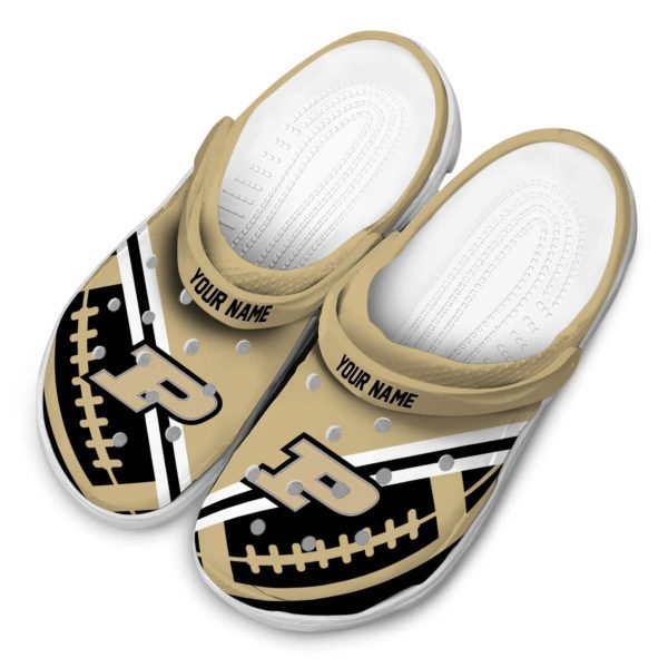 custom purdue boilermakers football motif clog latest model