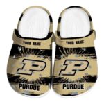 custom purdue boilermakers paint splatter graphics clog best selling