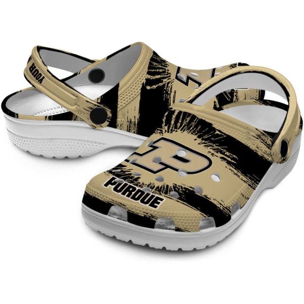 custom purdue boilermakers paint splatter graphics clog high quality