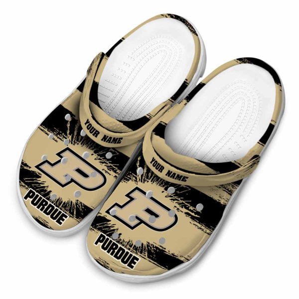 custom purdue boilermakers paint splatter graphics clog latest model