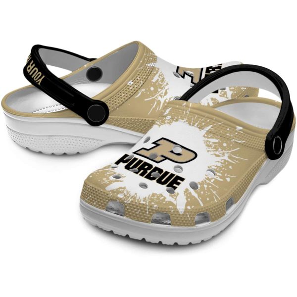 custom purdue boilermakers splash art clog high quality