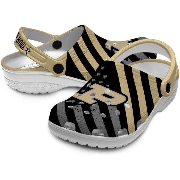custom purdue boilermakers star spangled graphic clog high quality