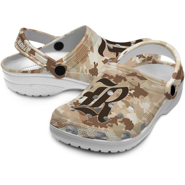 custom rice owls desert camo clog high quality
