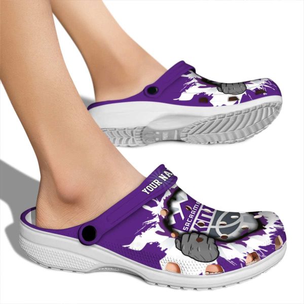 custom sacramento kings gripping hand clog fashion forward