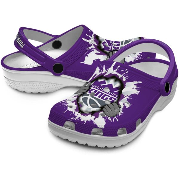 custom sacramento kings gripping hand clog high quality