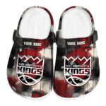 custom sacramento kings plaid fusion clog best selling