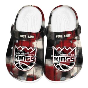 custom sacramento kings plaid fusion clog best selling