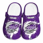 custom sacramento kings splash motif background clog best selling