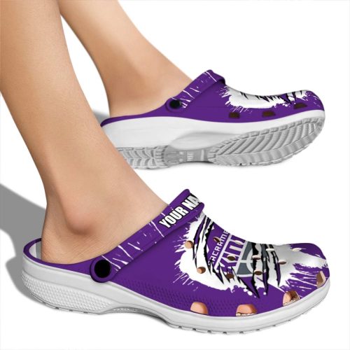 custom sacramento kings splash motif background clog fashion forward