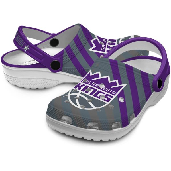 custom sacramento kings star spangled graphic clog high quality
