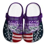 custom sacramento kings star spangled side pattern clog best selling