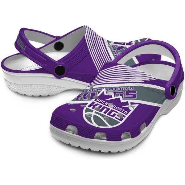 custom sacramento kings vibrant dual tone clog high quality