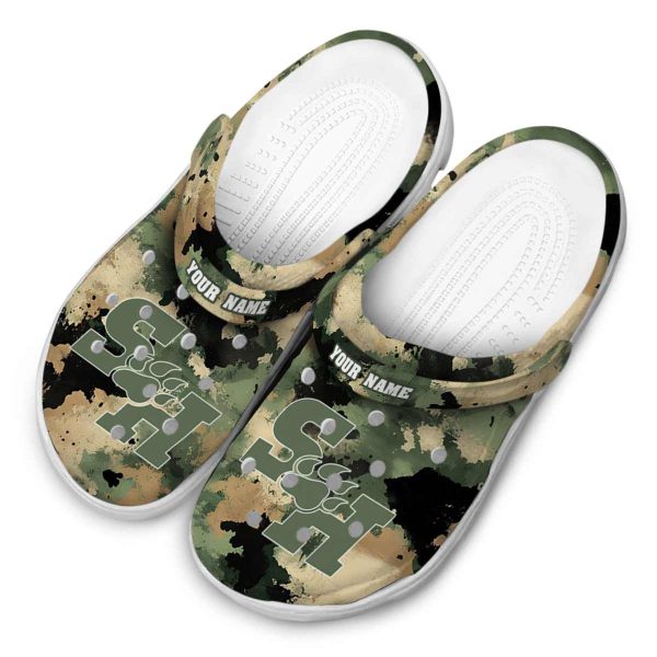 custom sam houston bearkats camouflage craze clog latest model
