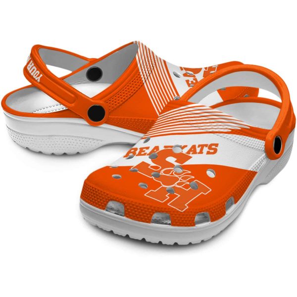 custom sam houston bearkats vibrant dual tone clog high quality
