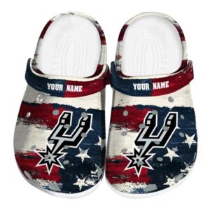 custom san antonio spurs patriotic stripes clog best selling