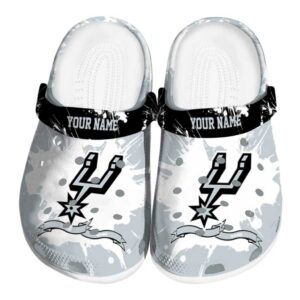 custom san antonio spurs splatter pattern clog best selling