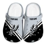 custom san antonio spurs striped accents clog best selling