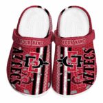 custom san diego state aztecs contrasting stripes clog best selling