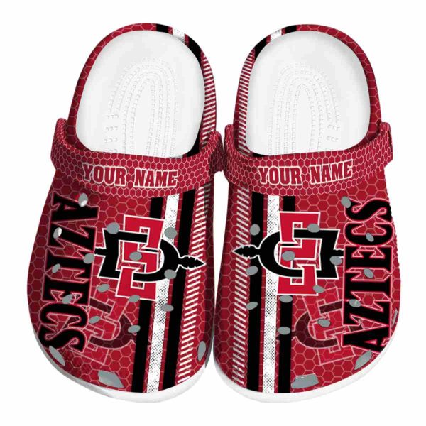 custom san diego state aztecs contrasting stripes clog best selling