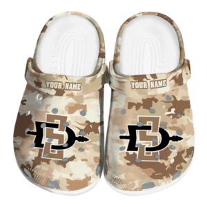custom san diego state aztecs desert camo clog best selling