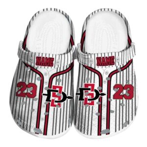 custom san diego state aztecs pinstripe pattern clog best selling